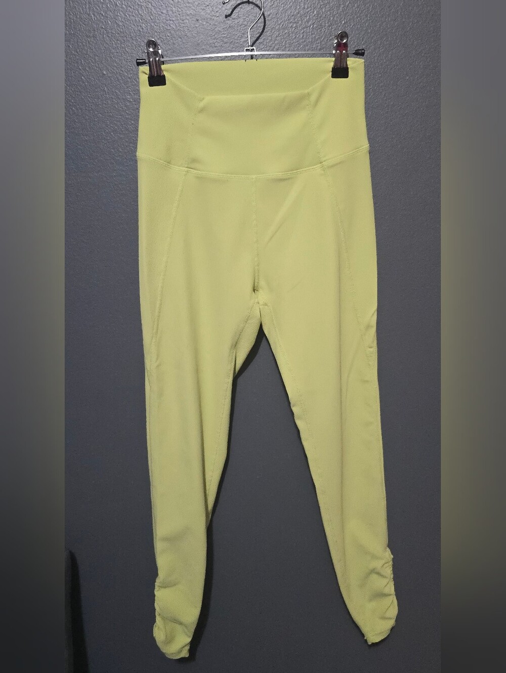 High-Waist Women's Leggings in Lemon Yellow